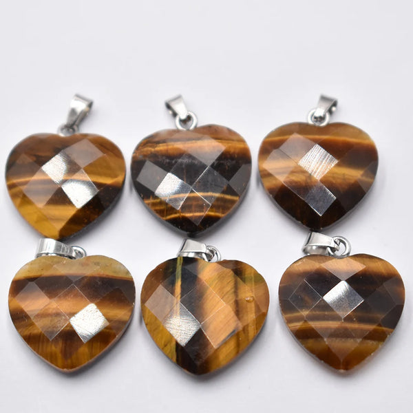 Mixed Crystal Heart Pendants-ToShay.org