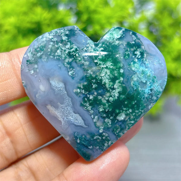 Green Moss Agate Heart-ToShay.org