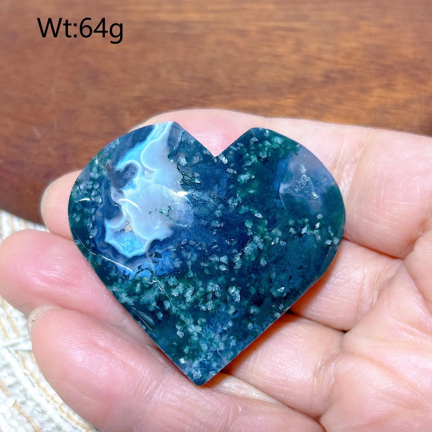 Green Moss Agate Heart-ToShay.org