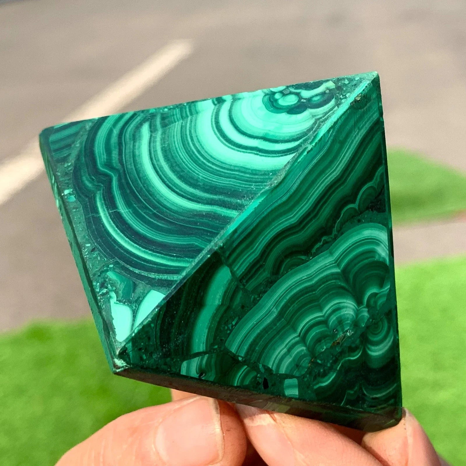 Green Malachite Pyramid-ToShay.org