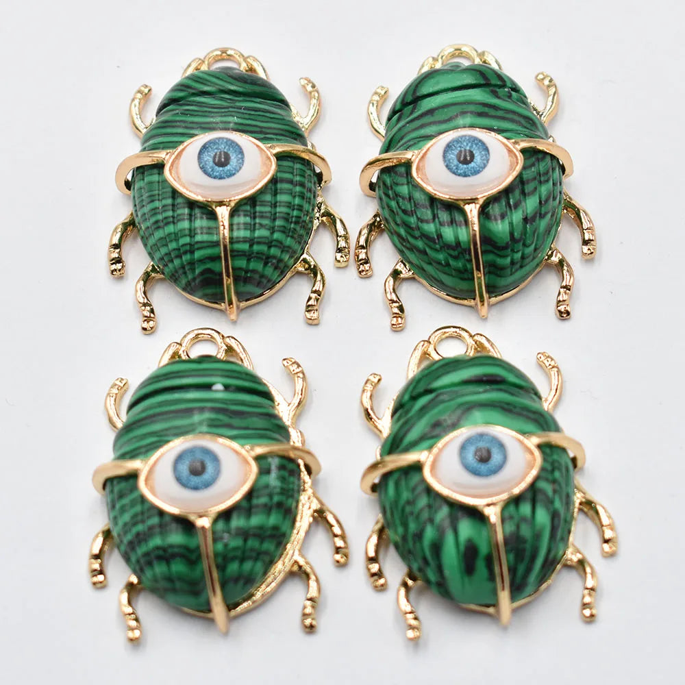 Mixed Crystal Beetle Pendants-ToShay.org