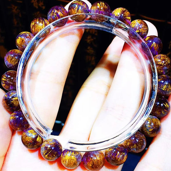 Purple Auralite Bead Bracelet-ToShay.org