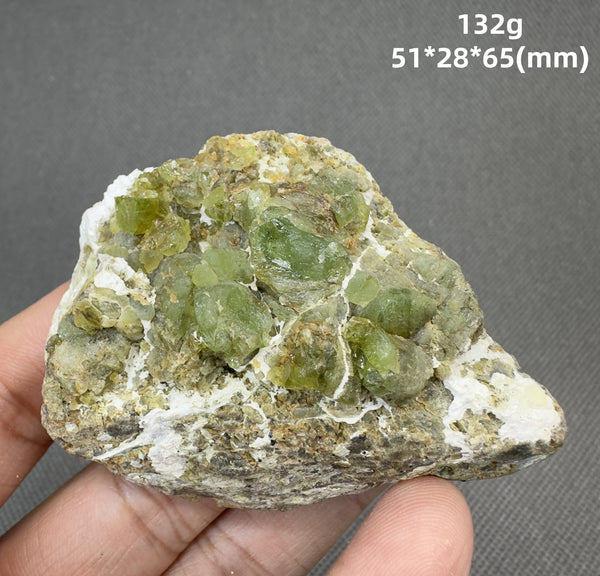 Green Peridot Olivine Crystal-ToShay.org