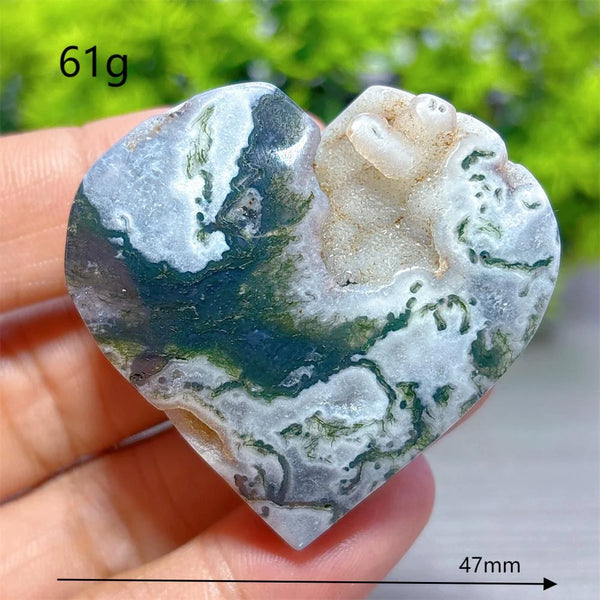 Green Moss Agate Heart-ToShay.org