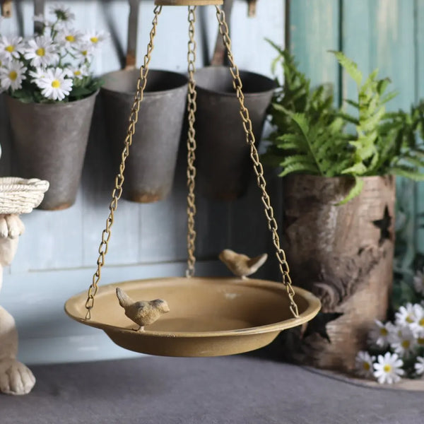 Cast Iron Hanging Bird Tray-ToShay.org
