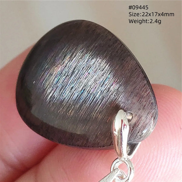 Black Moonstone Sunstone Pendant-ToShay.org