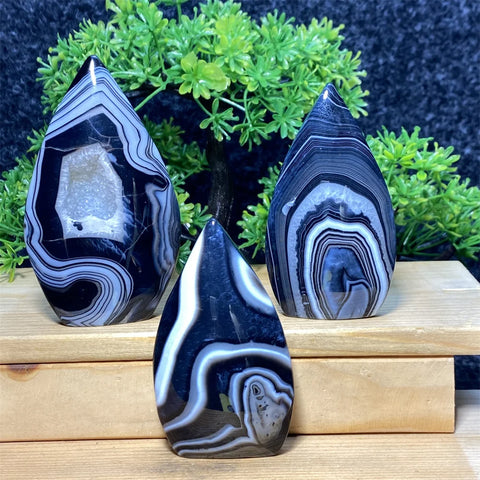 Black Silk Agate Torch-ToShay.org