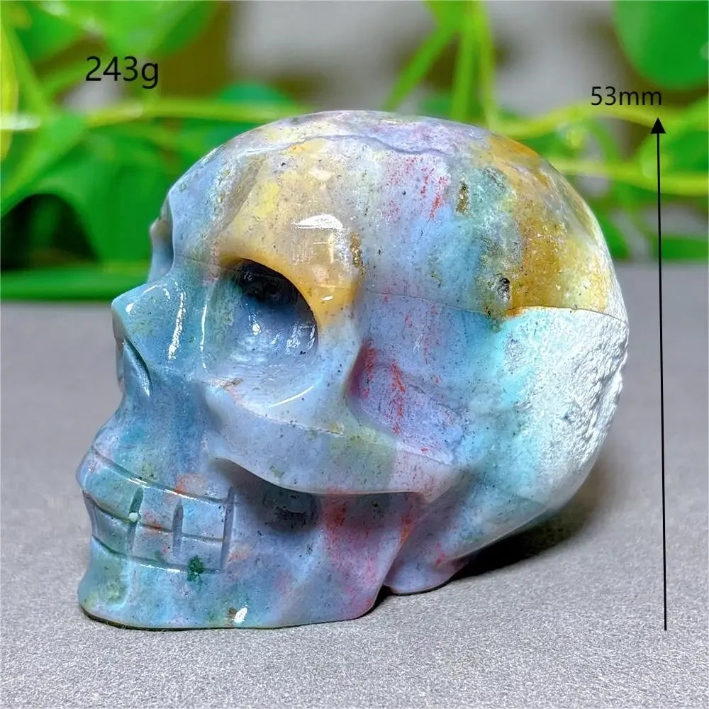 Blue Ocean Jasper Skull-ToShay.org