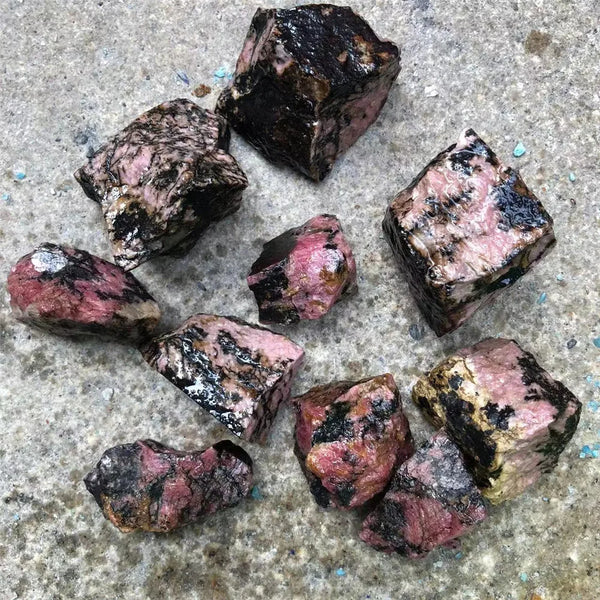 Pink Rhodonite Raw Stones-ToShay.org