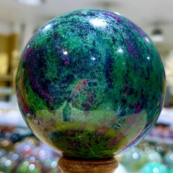 Green Ruby Zoisite Ball-ToShay.org