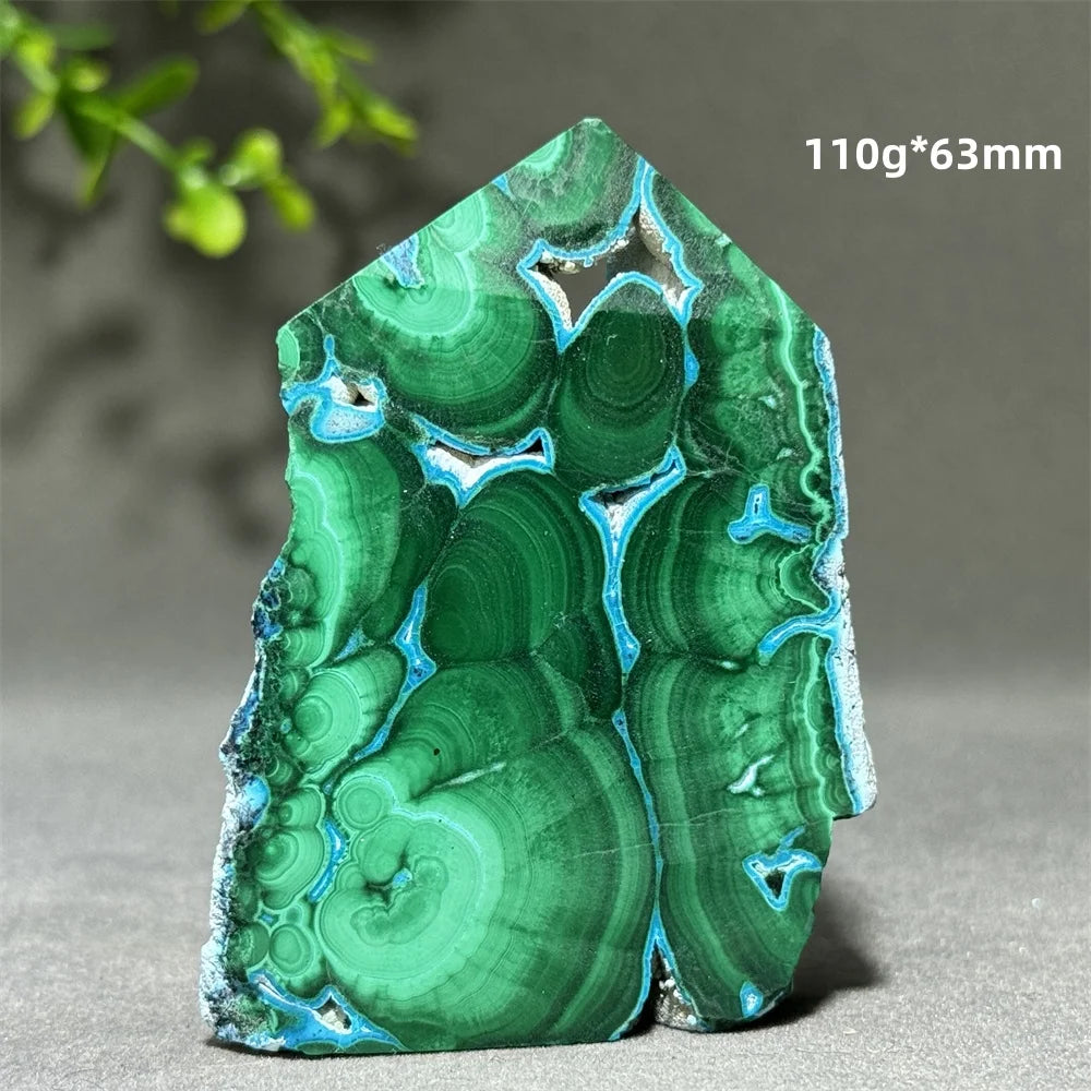 Blue Chrysocolla Malachite Point-ToShay.org