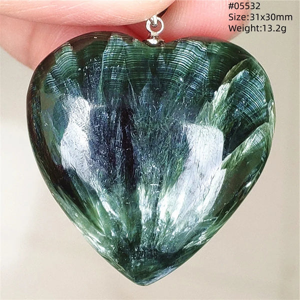 Green Seraphinite Pendant-ToShay.org