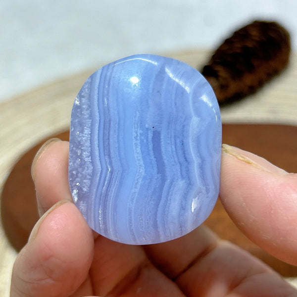 Blue Lace Agate Palm Stone-ToShay.org