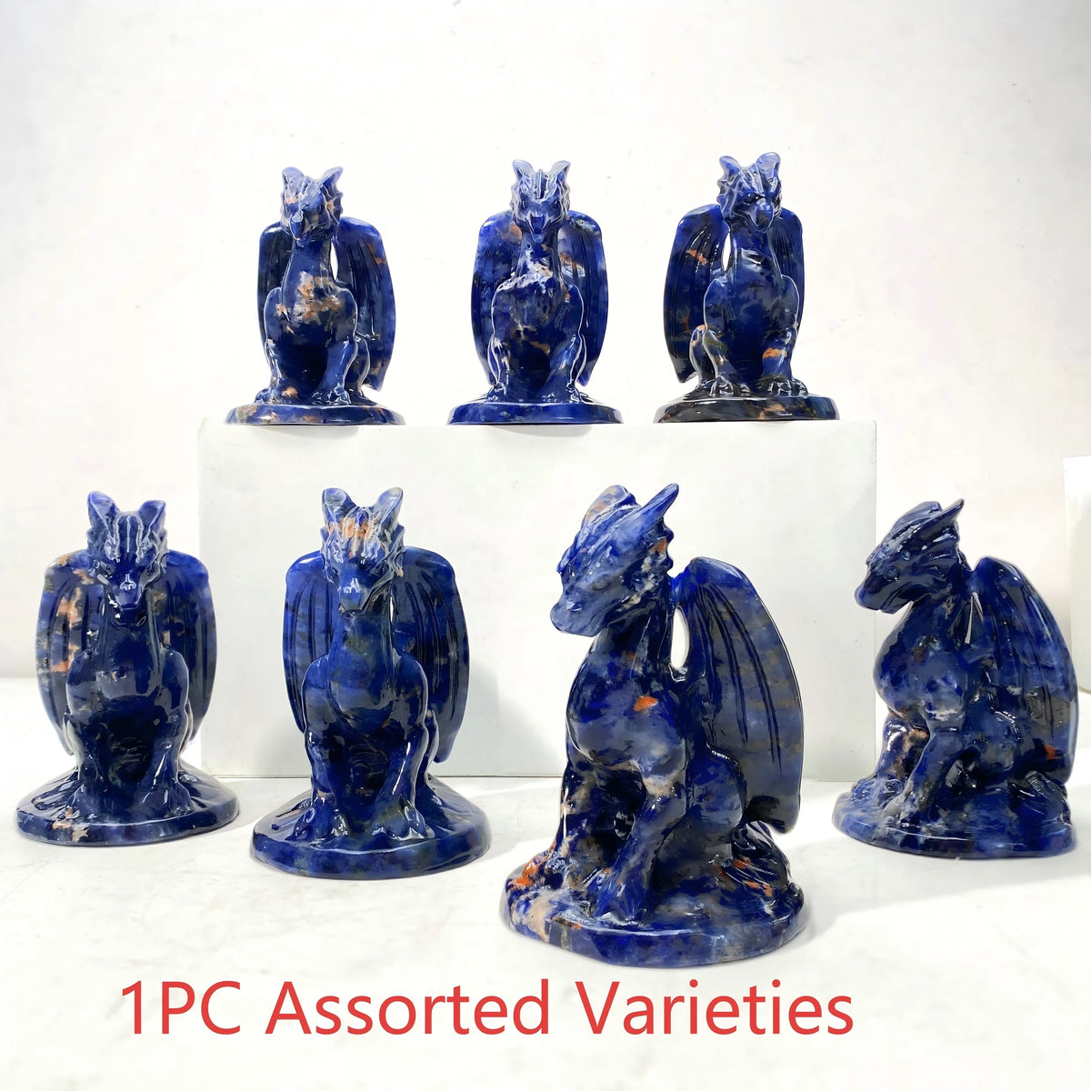 Blue Sodalite Flying Dragon-ToShay.org