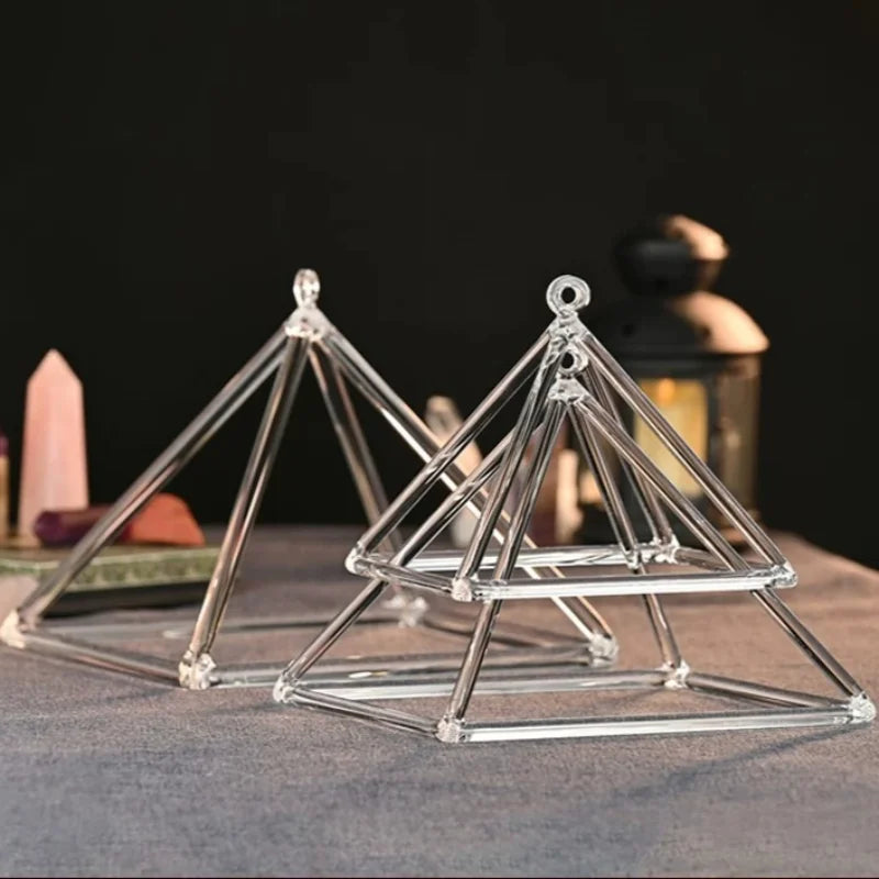 Clear Crystal Singing Pyramid-ToShay.org