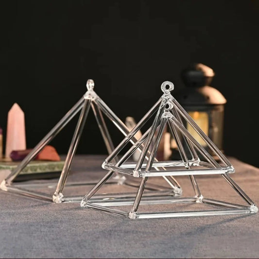 Clear Crystal Singing Pyramid-ToShay.org