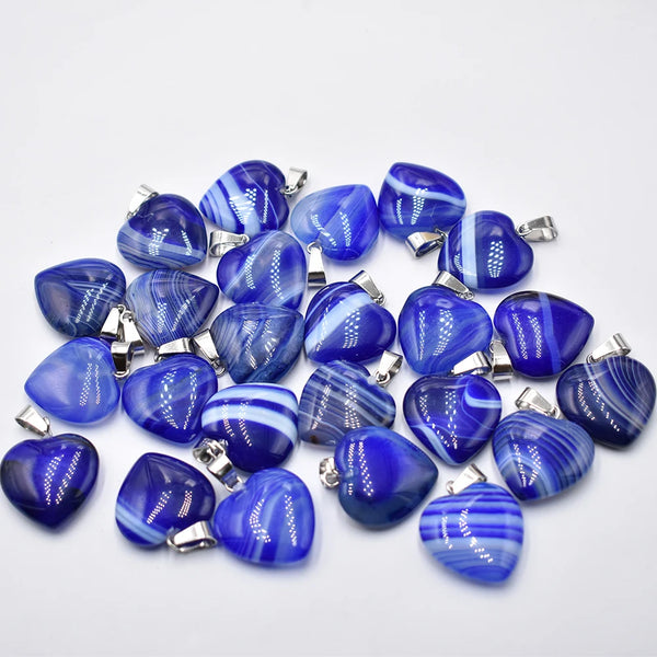 Mixed Crystal Heart Pendants-ToShay.org