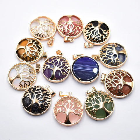 Mixed Crystal Tree Pendants-ToShay.org