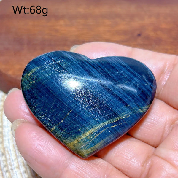 Blue Flash Tiger Eye Heart-ToShay.org