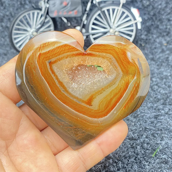 Red Agate Geode Heart-ToShay.org