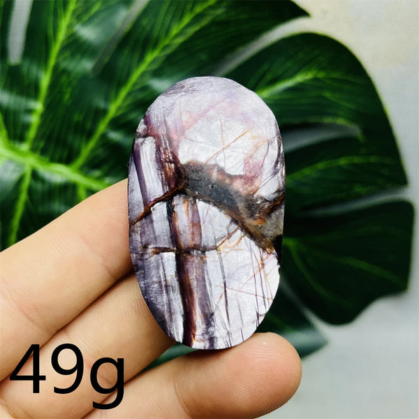 Purple Mica Crystal Palm Stone-ToShay.org