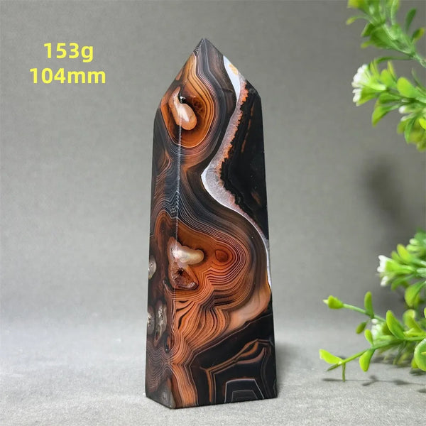Black Red Striped Agate Obelisk-ToShay.org