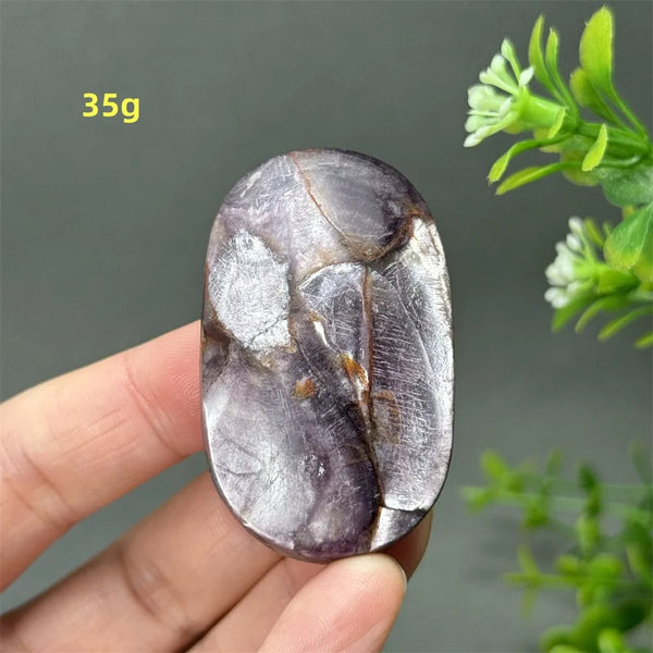 Purple Lepidolite Palm Stone-ToShay.org