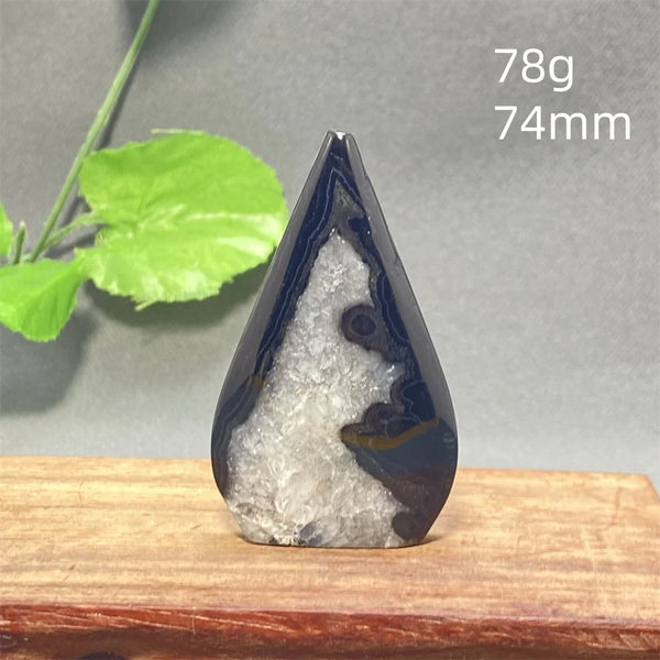 Black Striped Agate Flame-ToShay.org