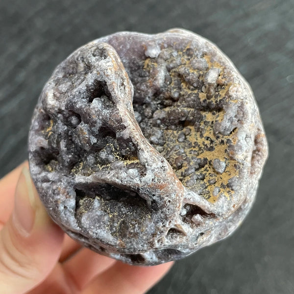 Purple Sphalerite Geode Ball-ToShay.org