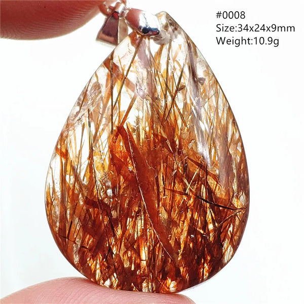 Gold Rutilated Quartz Pendant-ToShay.org