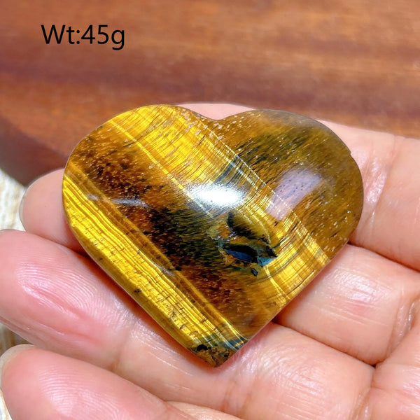 Yellow Blue Tiger Eye Heart-ToShay.org