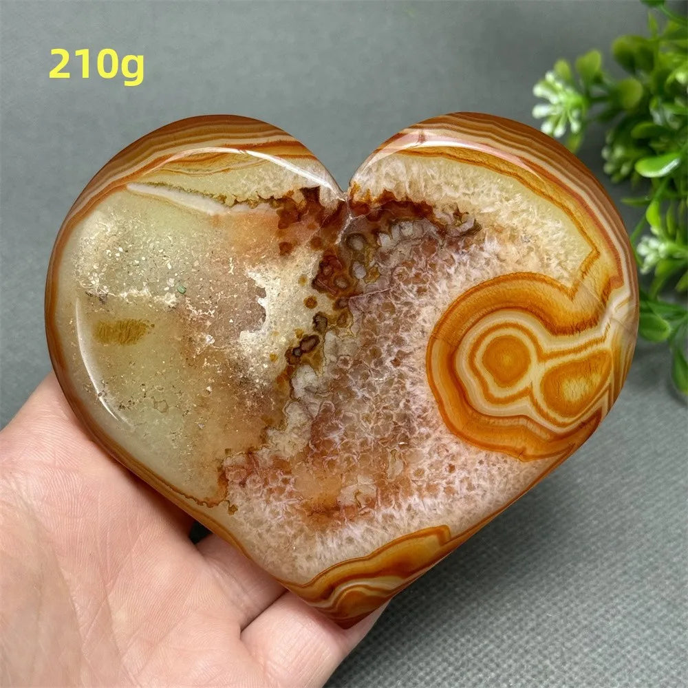 Red Agate Geode Heart-ToShay.org