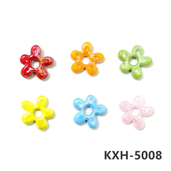 Mixed Glass Flower Pendants-ToShay.org