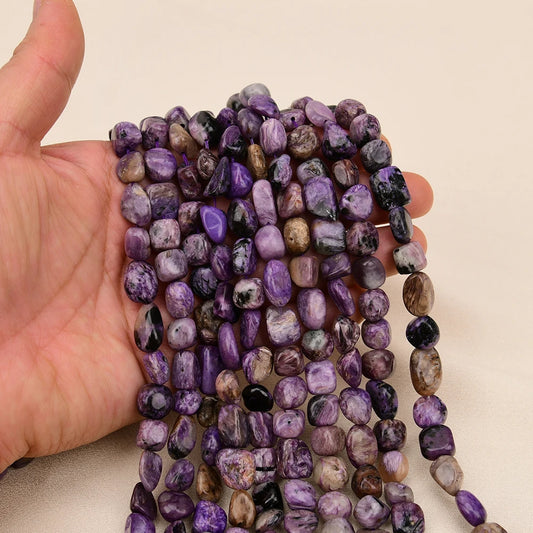 Purple Charoite Nugget Beads-ToShay.org