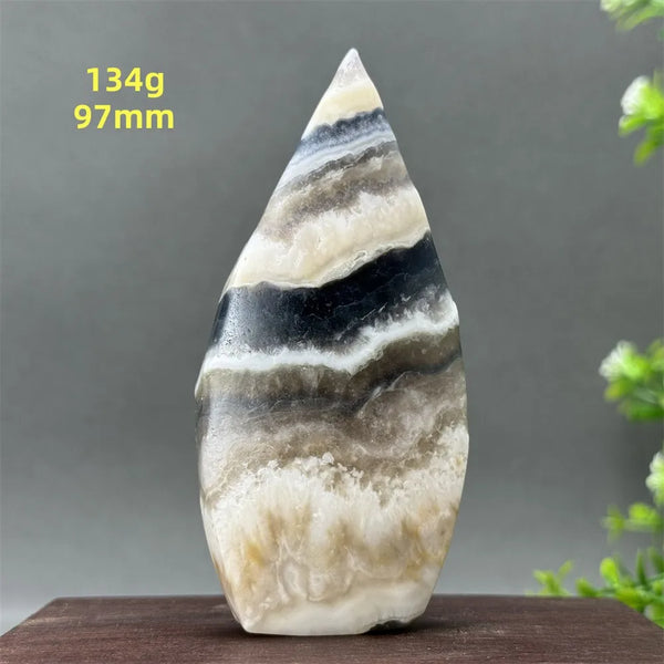 White Fluorite Agate Flame-ToShay.org