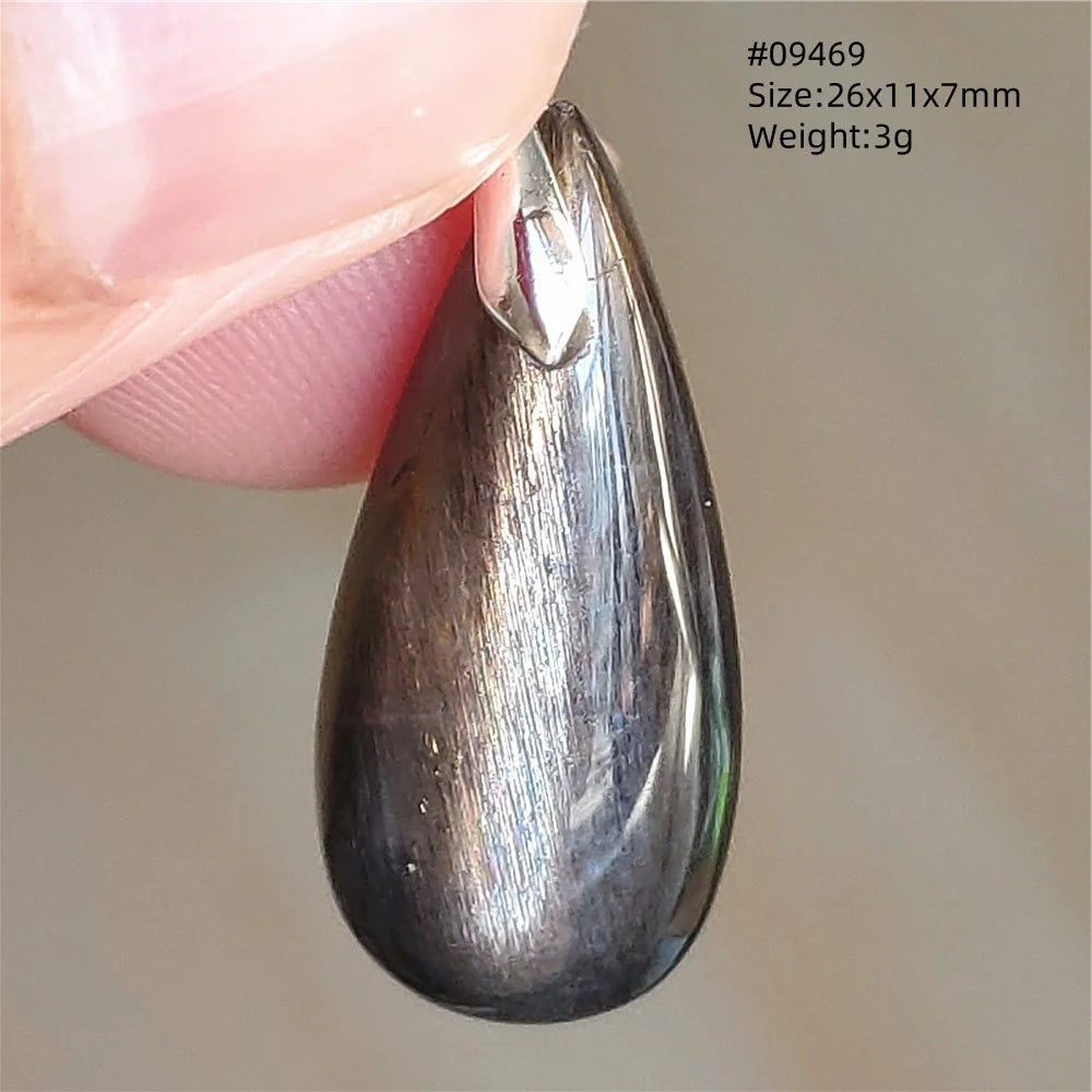 Black Moonstone Sunstone Pendant-ToShay.org