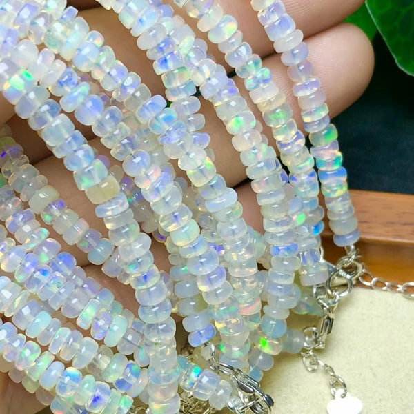 White Opal Abacus Bracelet-ToShay.org