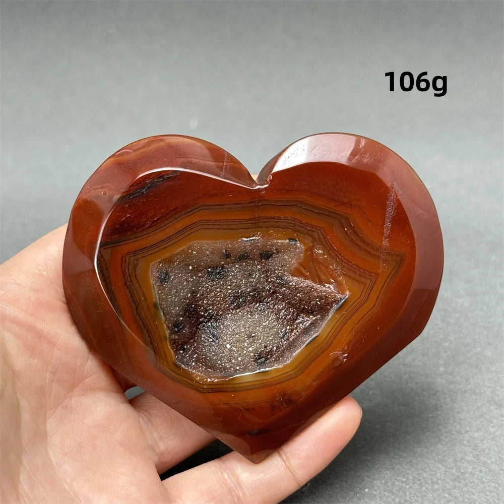 Red Agate Geode Heart-ToShay.org