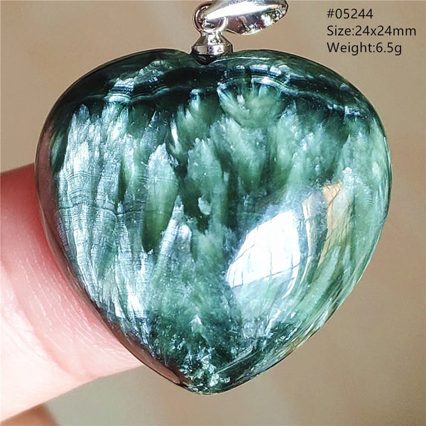 Green Seraphinite Pendant-ToShay.org