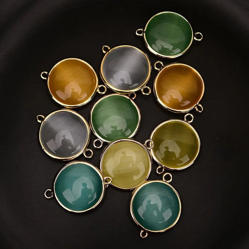Mixed Cats Eye Crystal Charms-ToShay.org