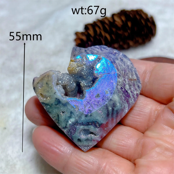 Purple Aura Sphalerite Heart-ToShay.org