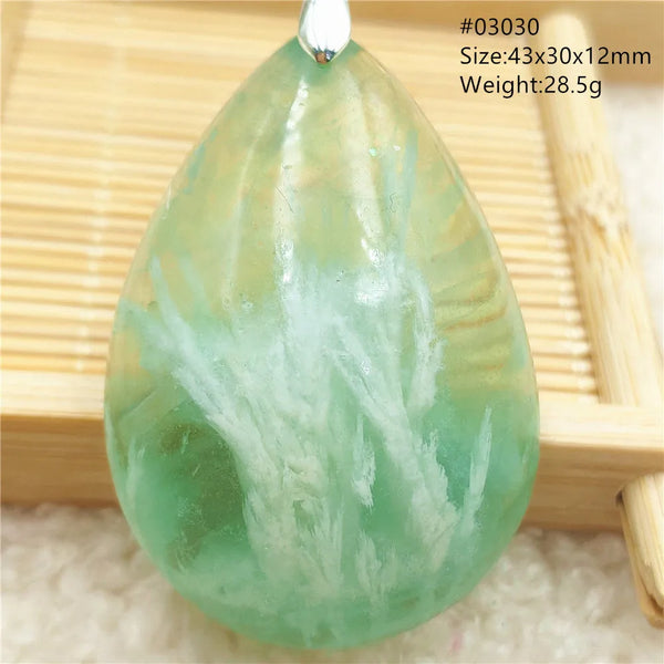 Green Blue Fluorite Pendant-ToShay.org