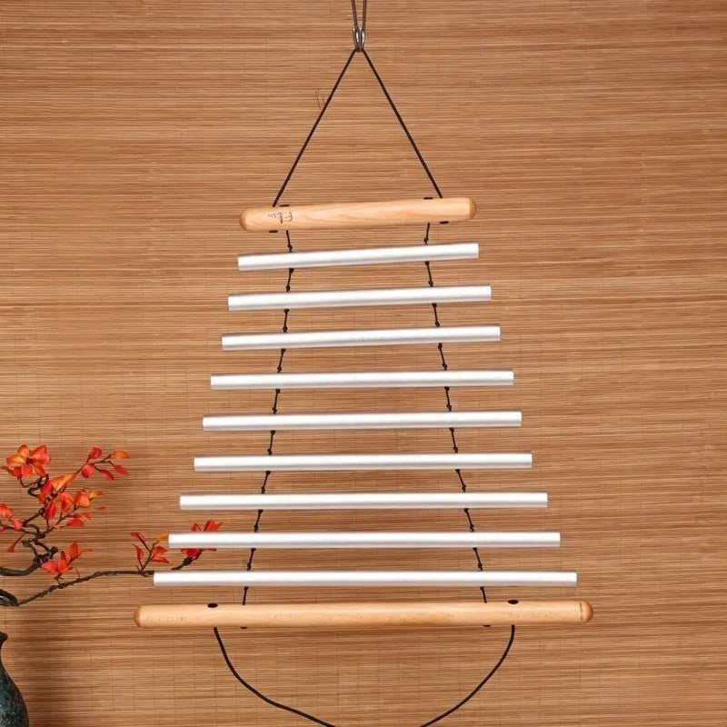 9 Tone Sound Beam Professional Rhythm Wind Chimes Portable Tubular Aluminum Wind Chime Meditation Sound Healing Hanging Bell-ToShay.org
