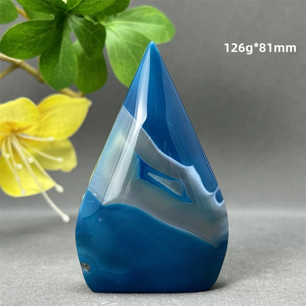 Blue Striped Agate Torch-ToShay.org