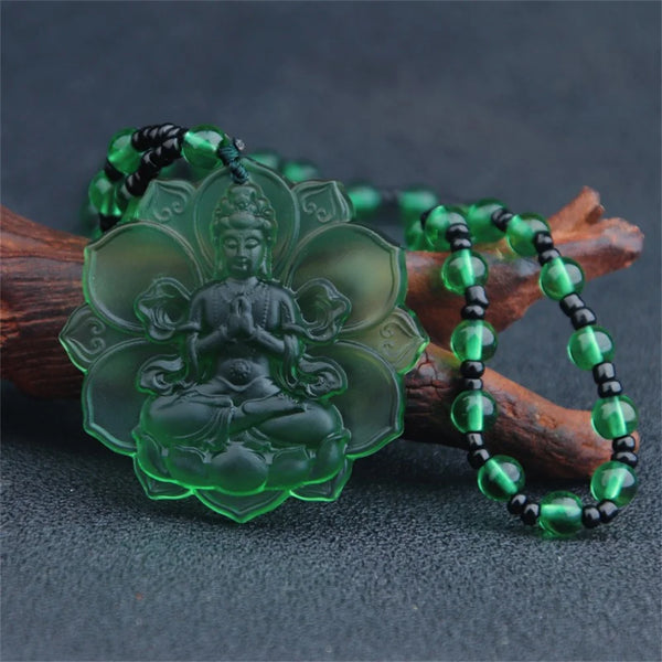 Green Crystal Lotus GuanYin-ToShay.org