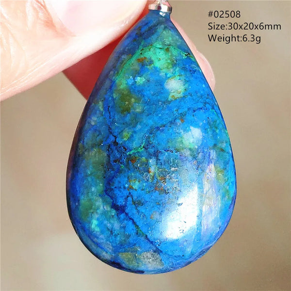 Blue Azulite Malachite Pendant-ToShay.org
