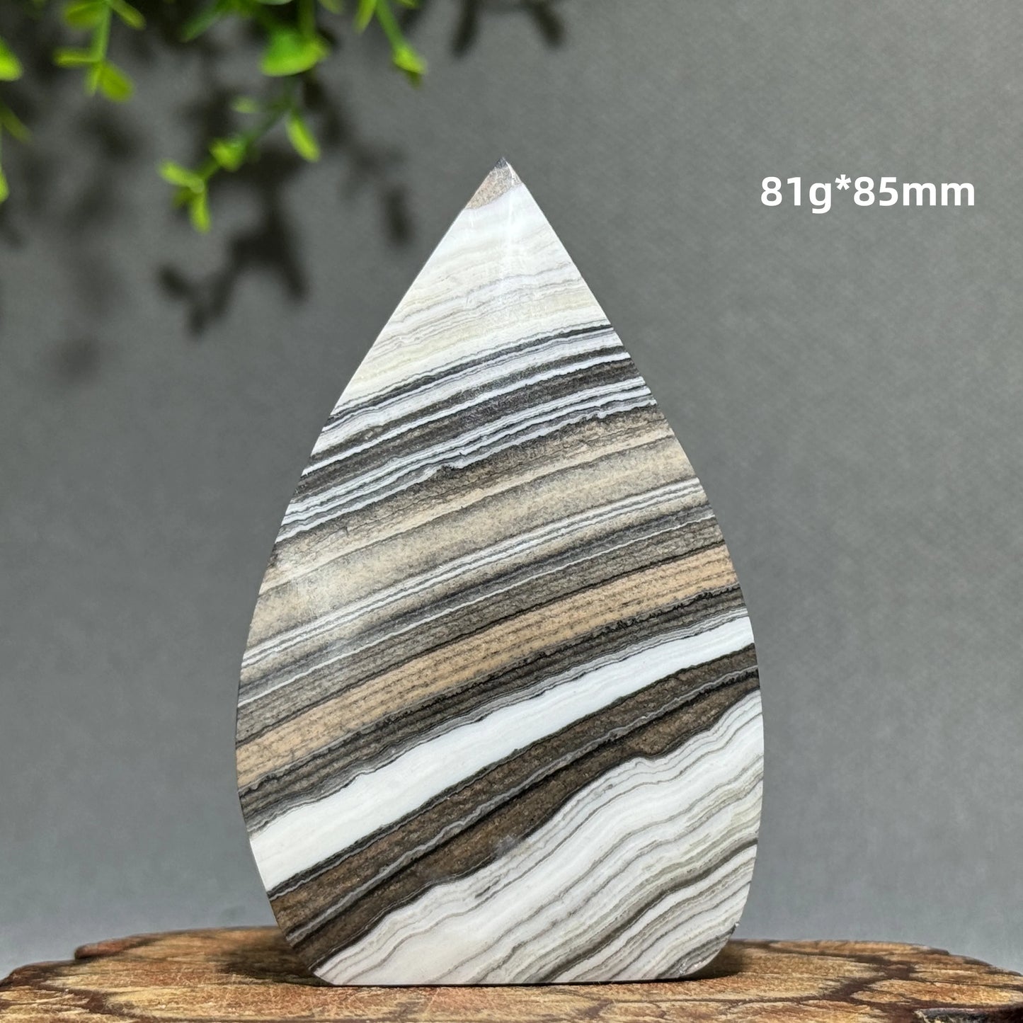 Grey Stripe Agate Torch-ToShay.org