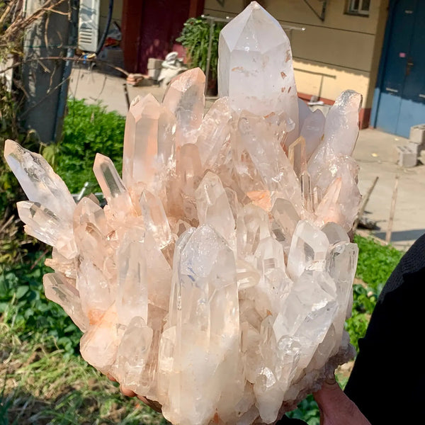 White Quartz Crystal Cluster-ToShay.org