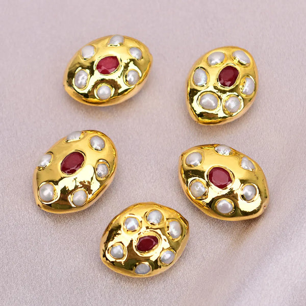 White Pearl Pave Beads-ToShay.org