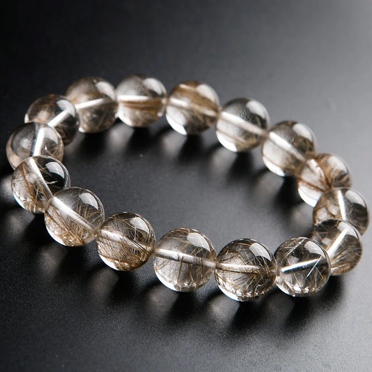 Silver Rutilated Quartz Bracelet-ToShay.org